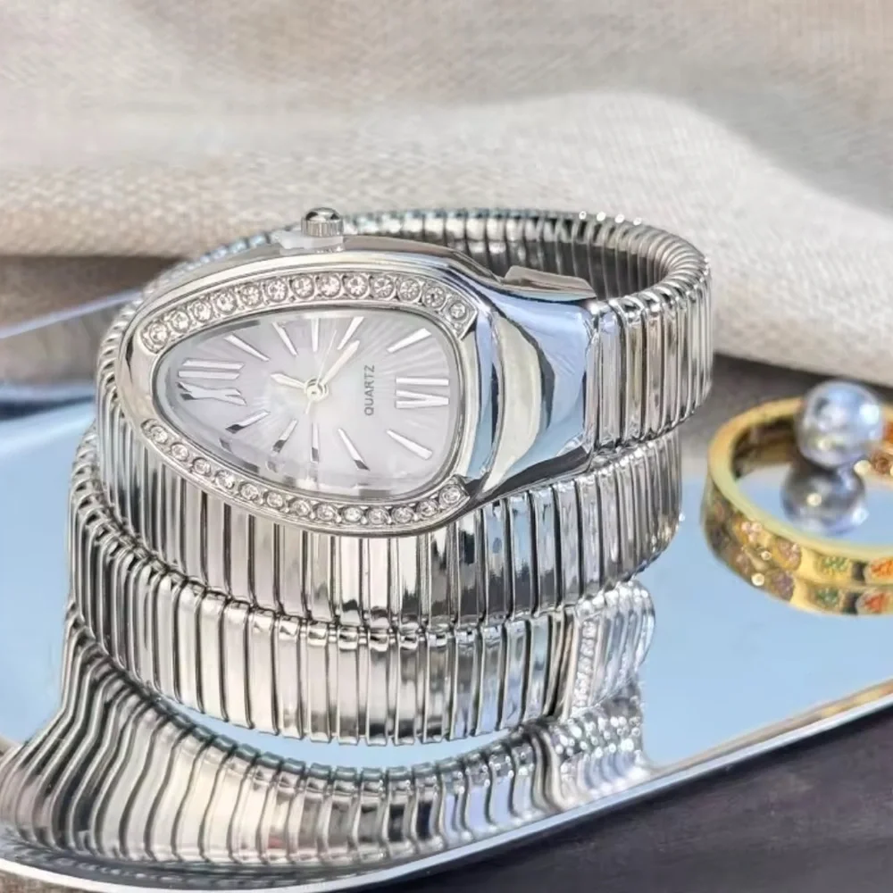 Serpenti Snake Wrap Elegant Silver Women's Watch